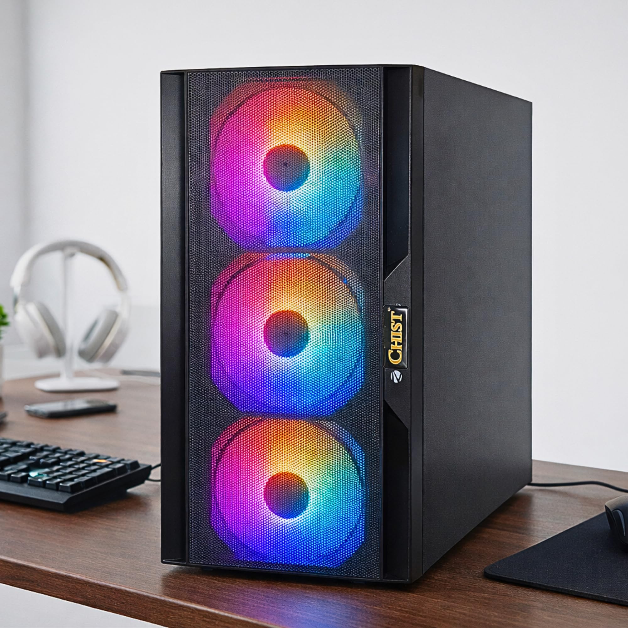 CHIST I7 Gaming Pc (Core i7-4770 Processor/ 16GB Ram/ RX580 DDR5 8GB Graphic Card/ 512 GB NVMe SSD/Gaming Cabinet/WiFi-Bluetooth/Windows 11 Pro)