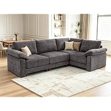 108 Oversized Sectional Couch for Living Room, L Shaped Modular Cloud Sofa