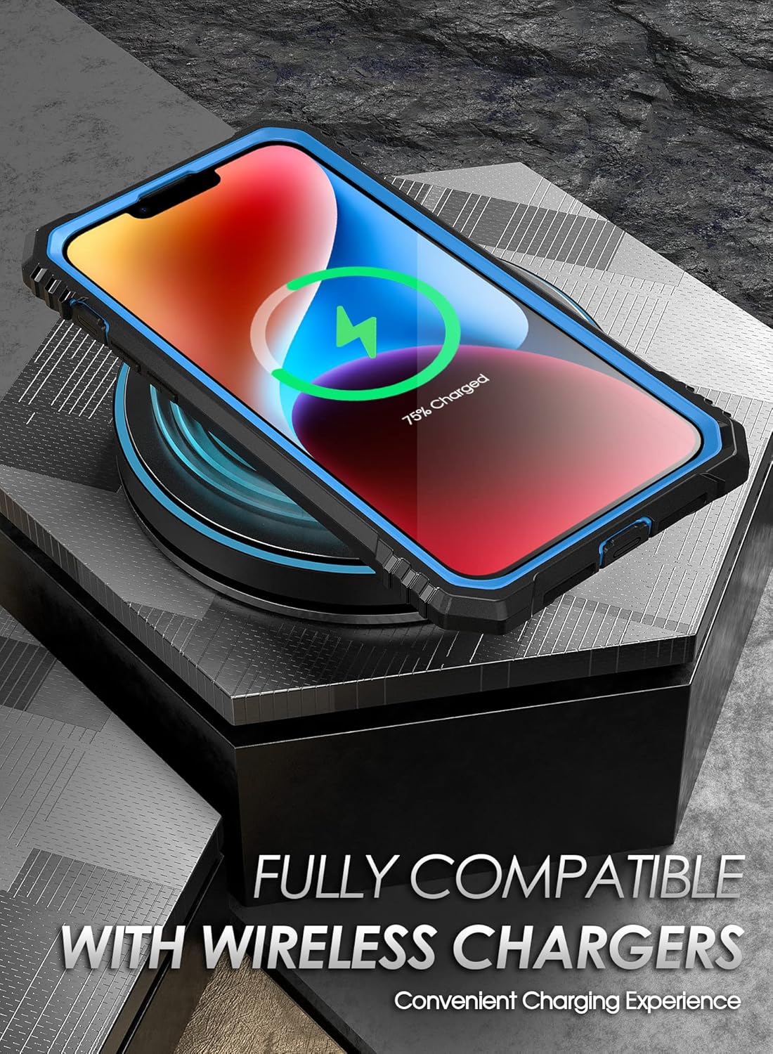 Poetic Revolution Case for iPhone 14 6.1 inch, [20FT Mil-Grade Drop Tested], Full-Body Rugged Shockproof Protective Cover with Kickstand and Built-in-Screen Protector, Light Blue - Image 7