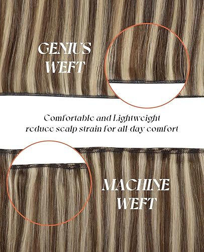 Miniatura 138 de Sunny Hair Extensiones de cabello humano de color marrón para coser, extensiones de cabello humano real, color marrón oscuro, ombré, marrón claro