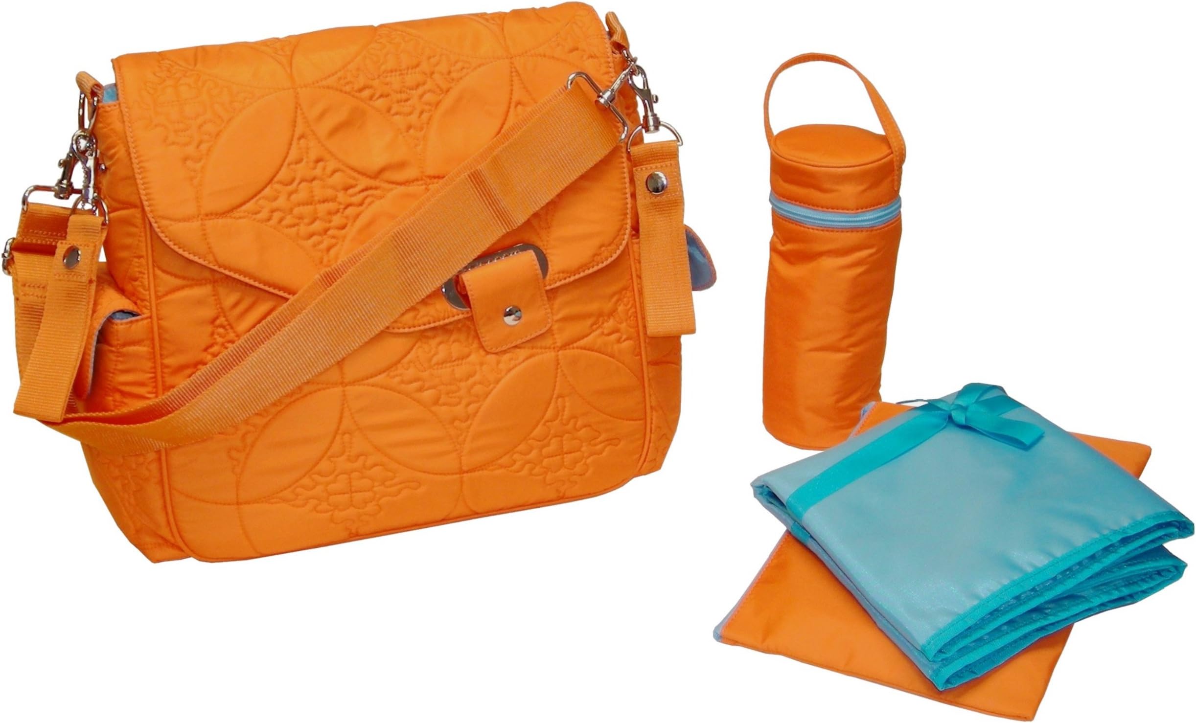 KalencomOzz Quilted Messenger Bag, Morrocco Orange
