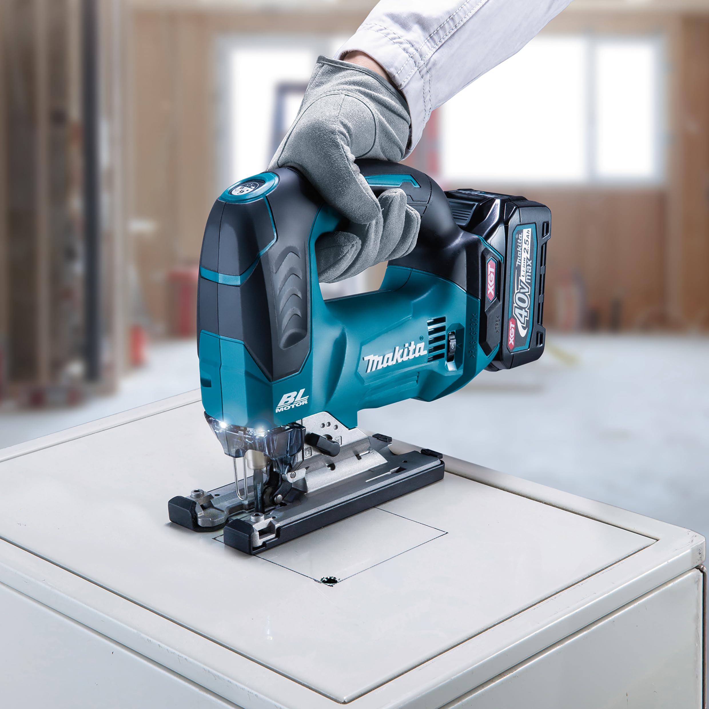 Makita JV002GZ - Sierra de calar colgante con batería (40 V, máx. (sin batería, sin cargador)