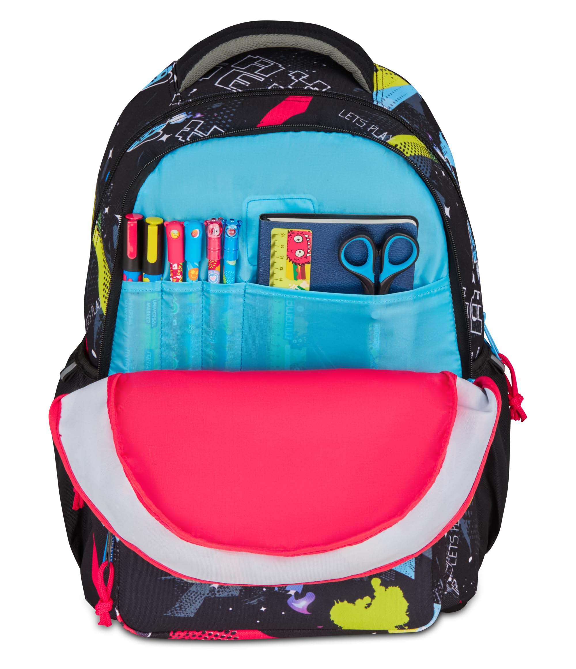 Mitama Zaino Scuola Elementare New Plus SmartPlay, Extra Capienza, Bambini e Bambine, Tasca Porta Borraccia, Schienale Imbottito, rosa