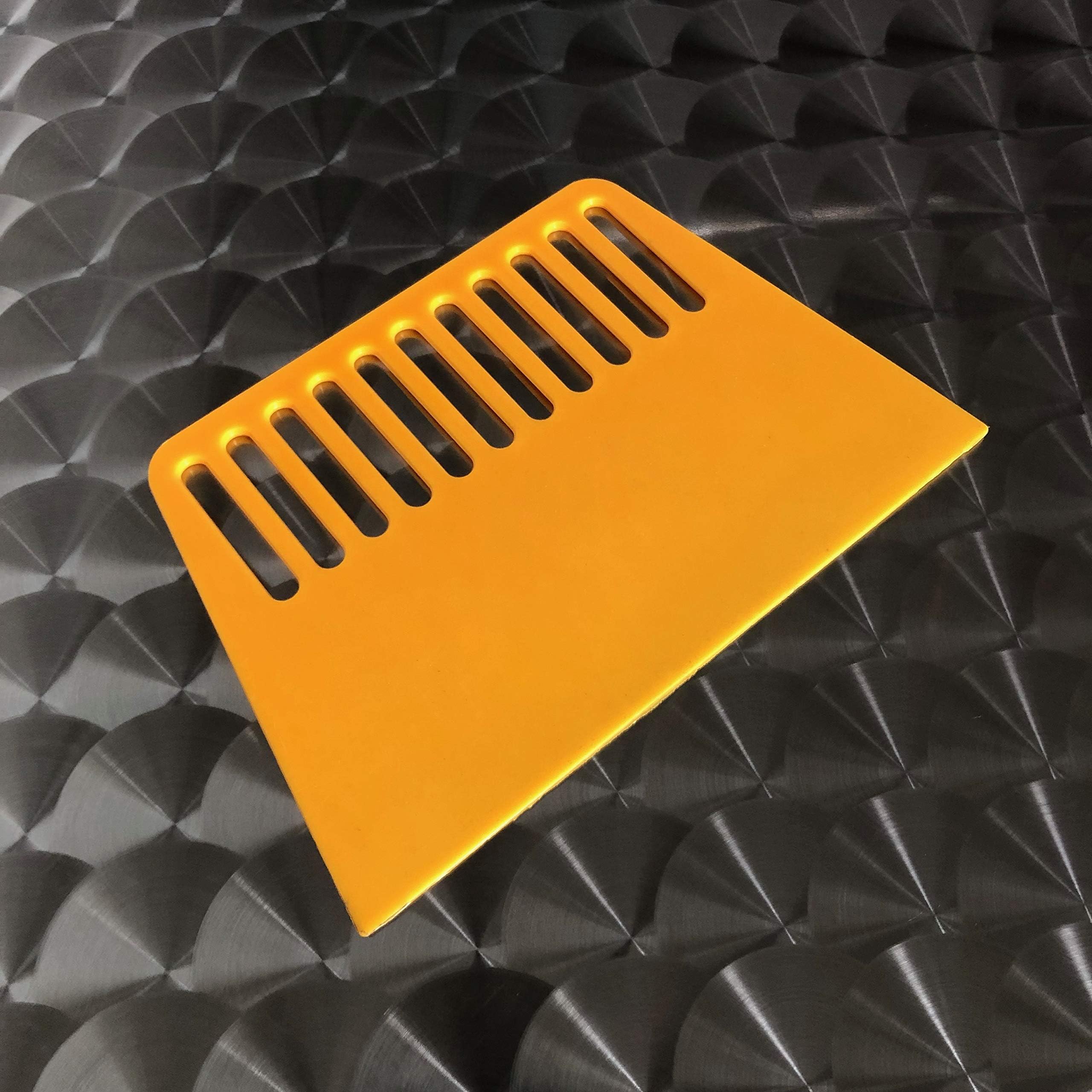 Flexible Plastic Smoothing Tool: for TemPaint Removable Self-Adhesive Peel and Stick Non Woven Wallpaper, Mural Wall Sticker Decals Scraper Squeegee Trowel (Orange)