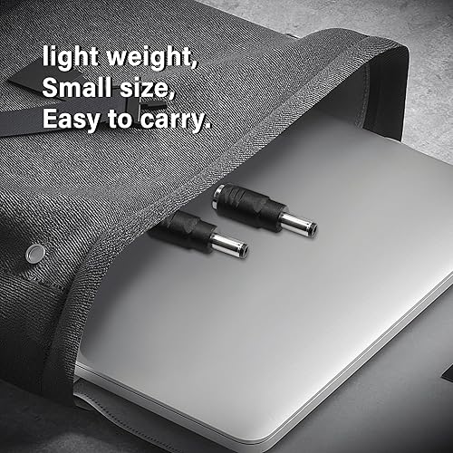 Miniatura 6 de PNGKNYOCN Adaptador de corriente CC, enchufe macho de 0.217 in x 0.098 in CC a conector hembra de 0.256 in x 0.118 in para laptop, cámaras de