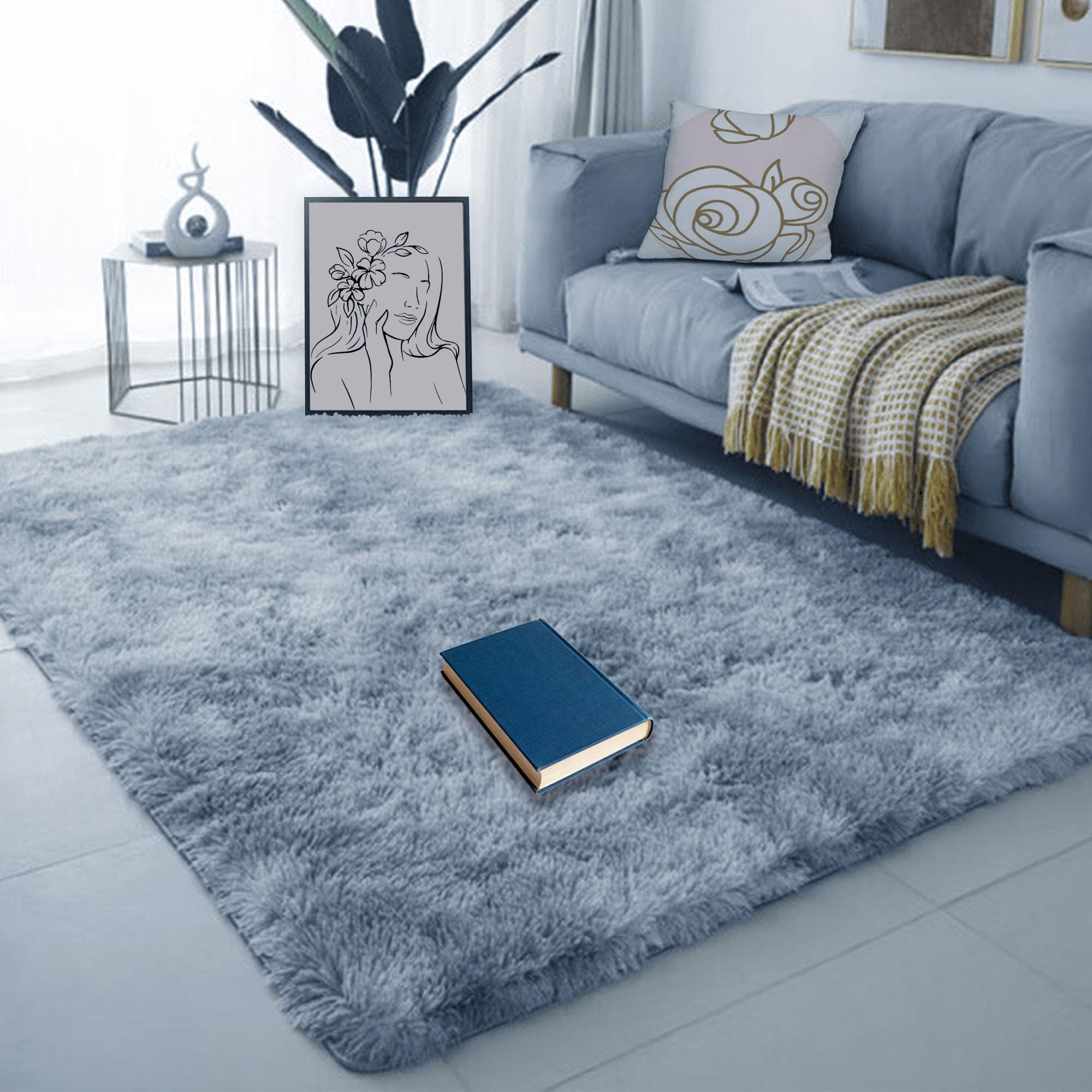 Amazon | ラグ 滑り止め付 110 x 270 cm 滑り止め柔らかい厚手通気性