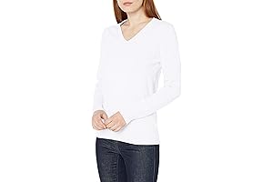 Women's V-Neck Sweater in Classic White
