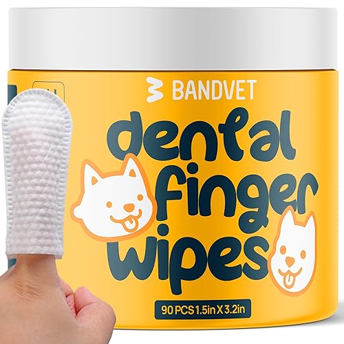 Pack of 90 Dog Teeth Cleaning Wipes - No-Rinse Dog