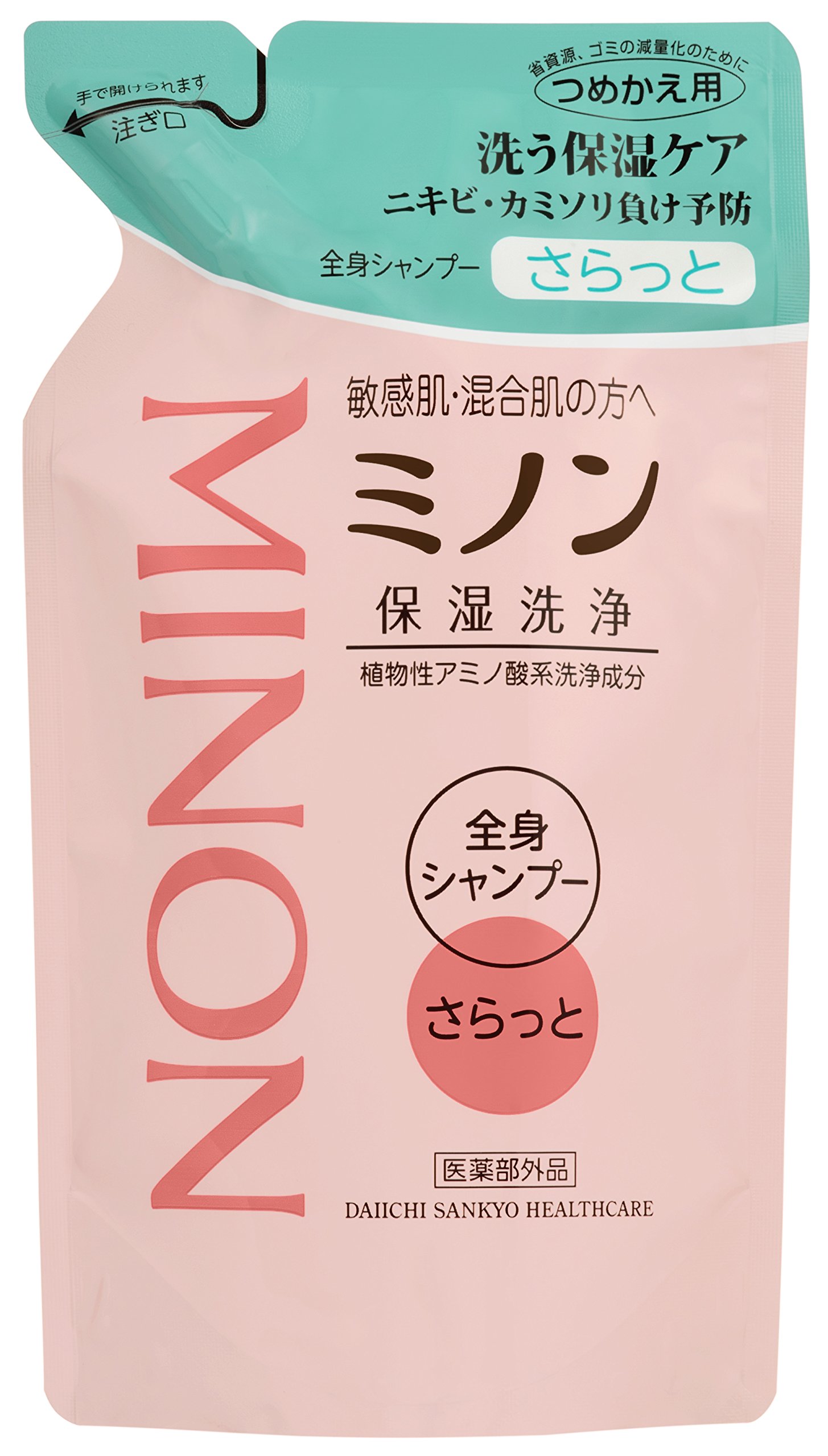 Minon whole body shampoo smooth type refill 380mL, 380 ml (Pack of 1)