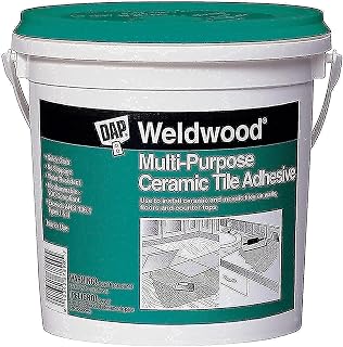 DAP Weldwood Multi-Purpose Ceramic Tile Adhesive, 1 Quart - High-Strength Latex Formula for Floors, Walls & Countertops
