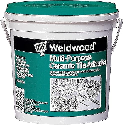 Dap 25190 Weldwood Adhesivo multiusos para azulejos de cerámica, 1 cuarto de galón