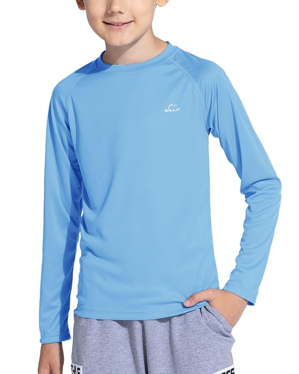 Willit Boy's UPF 50+ Sun Protection Shirt Blue 4T by Willit - Image 2