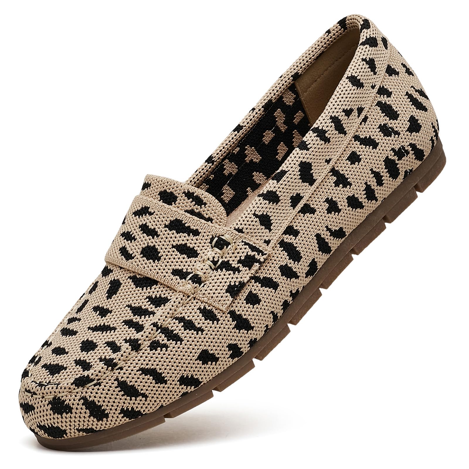 Loafers for Women Comfortable Dressy Casual Work Flats Lightweight & Breathable Slip On Walking Shoes Knit
