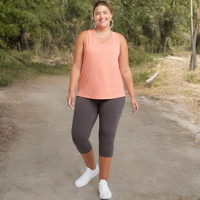 Leggings Capri de Jersey Stretch Talla Plus para Mujer miniatura 7