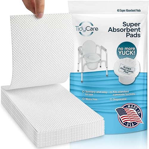 Almohadillas desechables para cama de noche para adultos, portátil, para silla de inodoro y bandeja de cama, paquete económico de 40 almohadillas