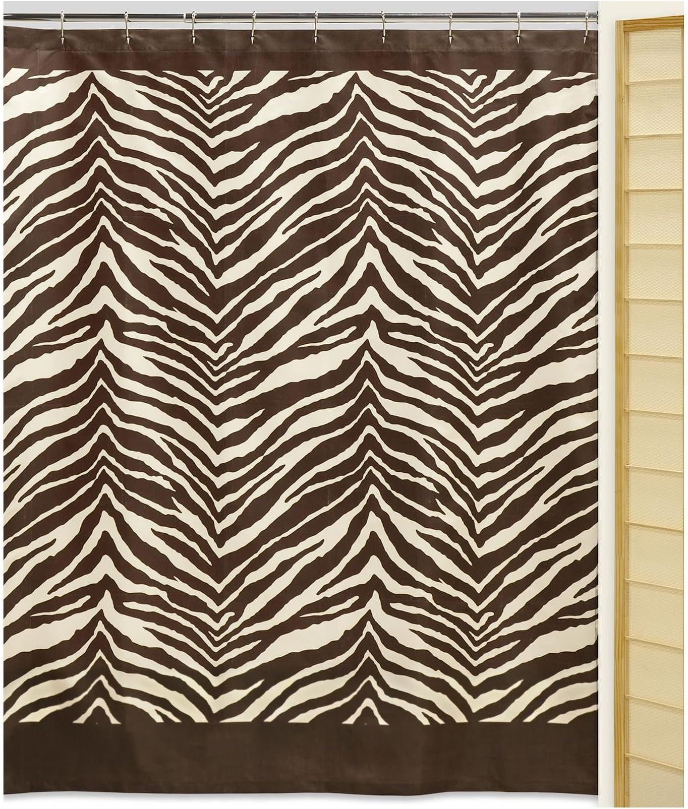 Creative Bath Products Inc. S1050BT Zebra Shower Curtain, Brown
