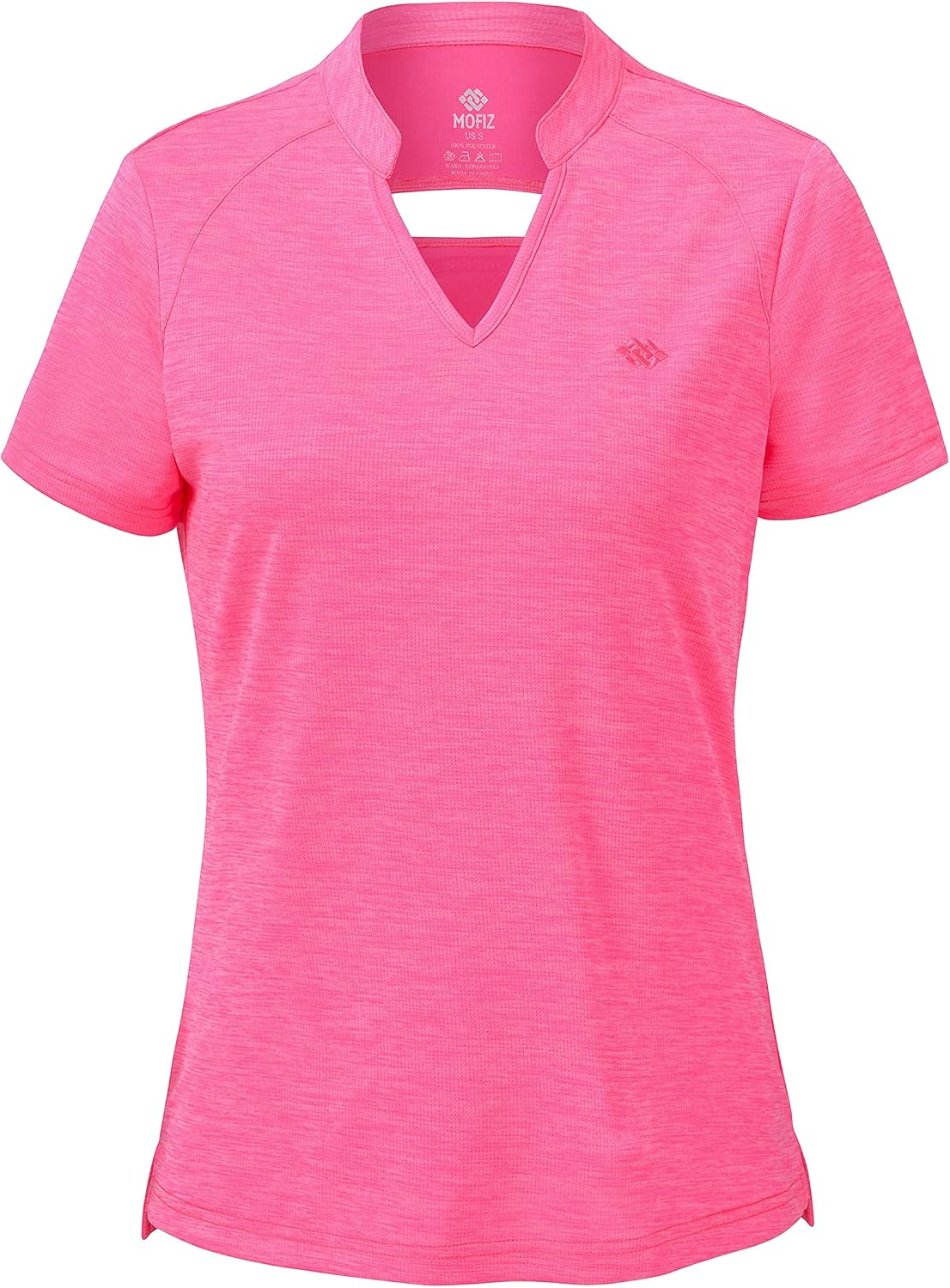 MoFiz Womens Short Sleeve Golf Polo Shirts Quick Dry Camo Lightweight UPF 50+ Tennis Sports Athletic Tops Casual