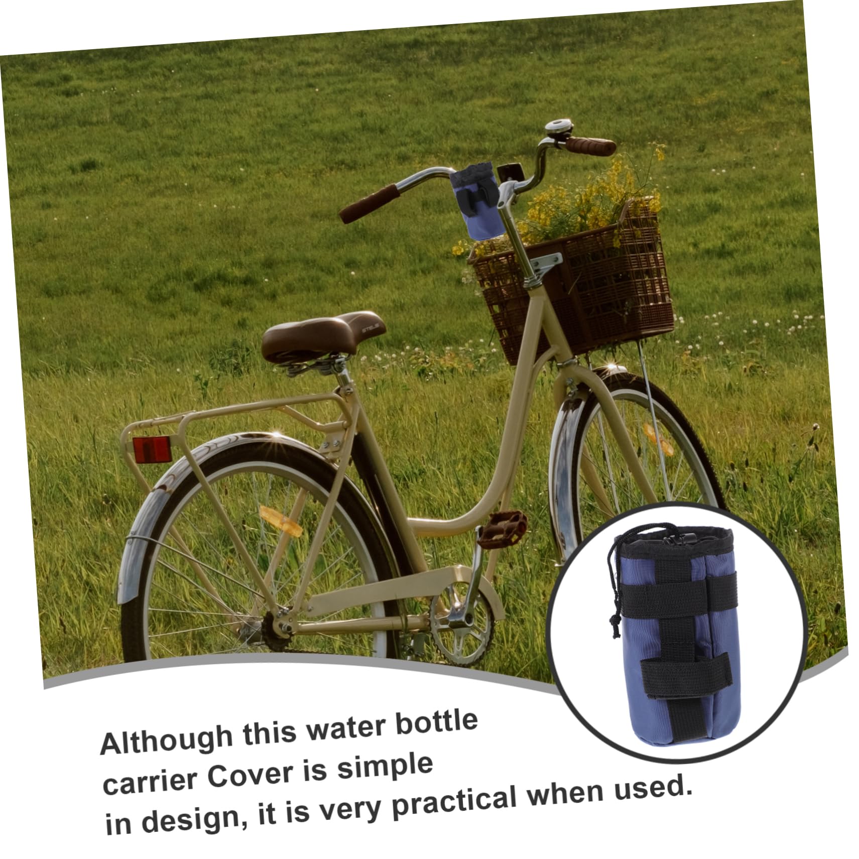 TOYANDONA 4 Piezas Bolsa de Botella de Bicicleta Soporte para hervidor de Bicicleta Ciclismo pava Bolso Portador para Botella de Agua Porta Bebidas para Bicicleta Papel de Aluminio Gris