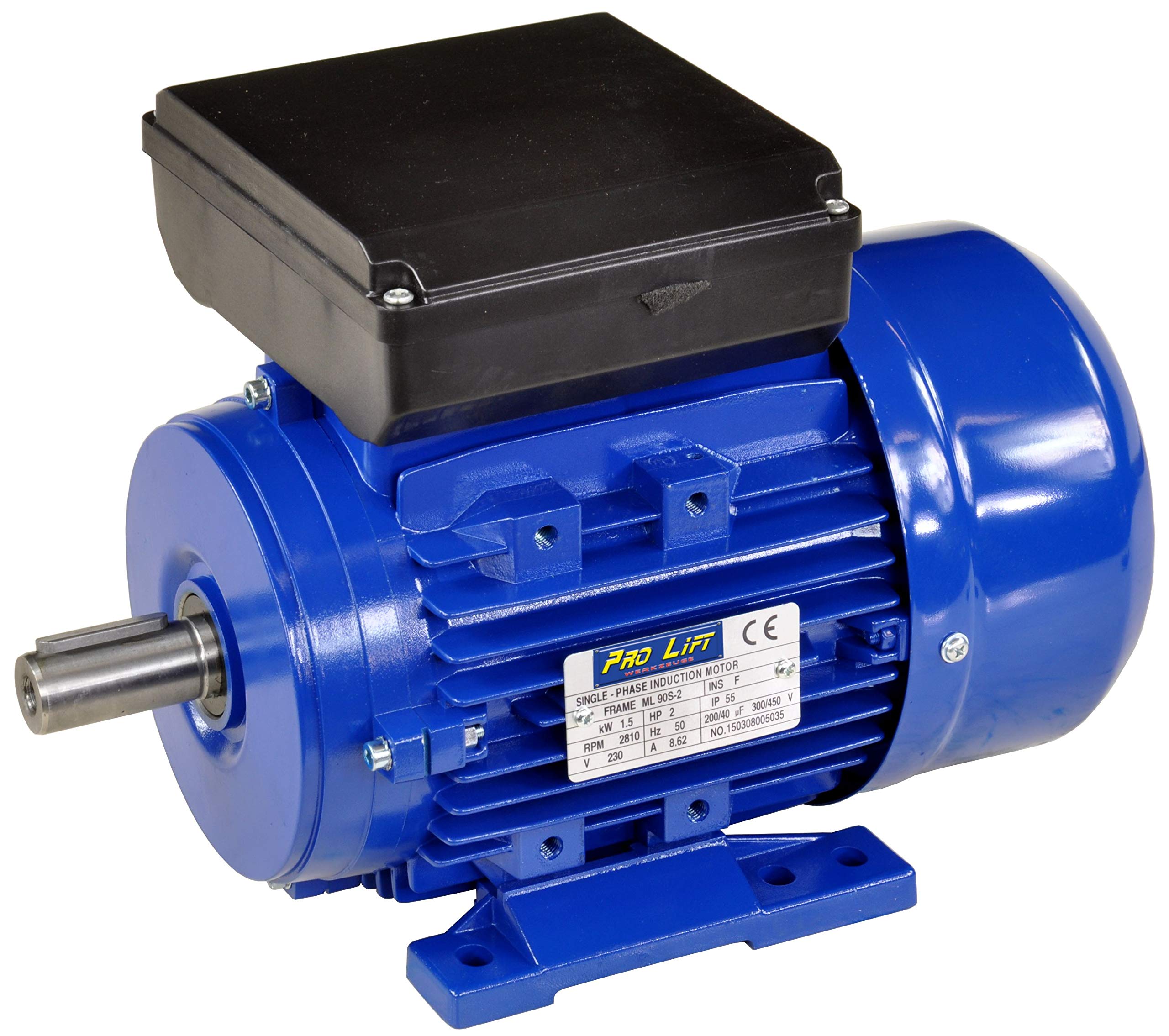 1-Phasen Drehstrommotor 1,5 kW 230 V Elektromotor 2810 U/min Industriemotor electric motor B3 Drehstrom 1500W