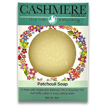 Cashmere Bath Handmade Cold Process Bar Soap - Soothing Natural Soap | Cleansing and Moisturizing Properties | Natural | Vegan | Full Fluffy Lather | 6oz Patchouli