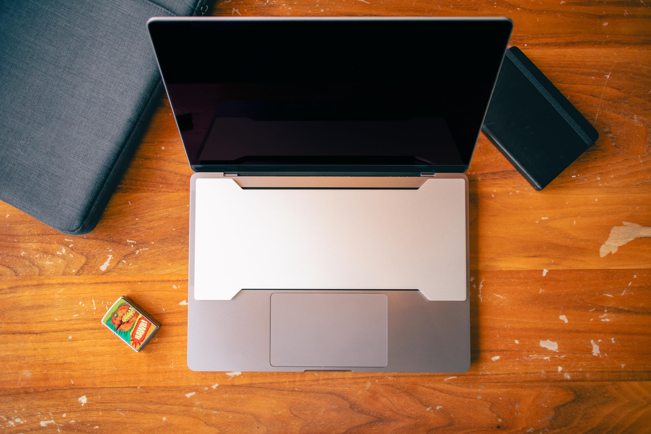 Aluminum Keyboard Bridge for Mechanical Keyboards & Laptops, Home Office - Travel - Gaming - Use Your Favorite Board Anywhere : Made for Apple MacBook Pro/MacBook Air - Keyboard Riser - Lunar Silver