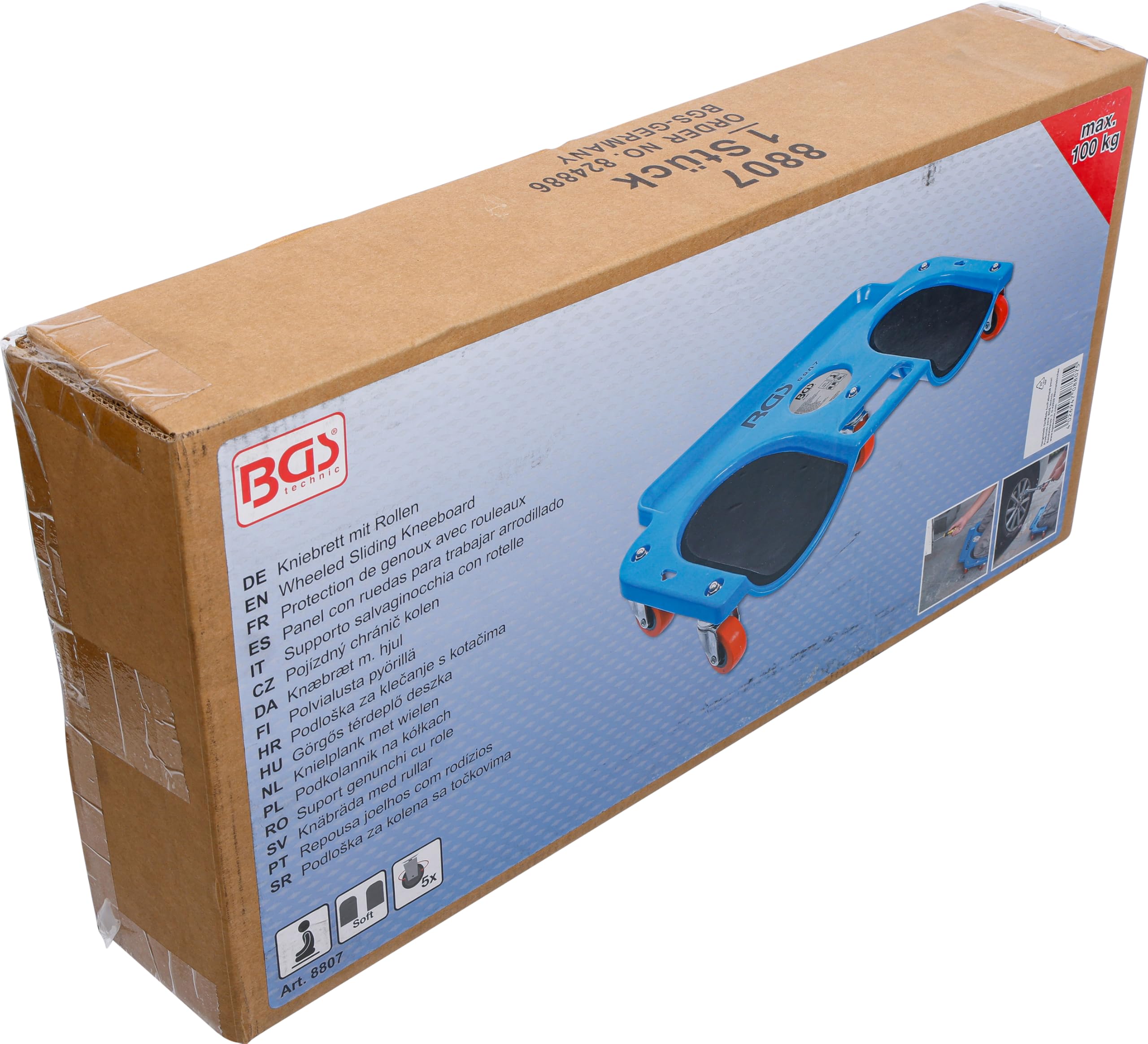 BGS 8807 | Protection de genoux avec rouleaux | jusqu’à 100 kg
