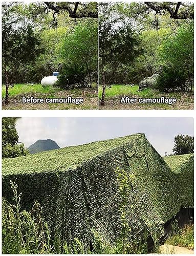Miniatura 3 de KDDEON 150D - Red de camuflaje para acampar y cazar, red de camuflaje de una sola capa, red de protección para exteriores