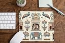 TAJNAN Mouse pad Mat 230X190X3mm Mouse Pad for Game, Non-Slip Rubber Base, Waterproof, Premium-Textured, Compatible,Printed Mouse pad (Black) (ele-Art-b-pad) gallery image