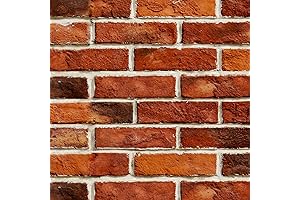 PracticalWs Peel and Stick Red Brick Wallpaper (17.7 x 118 Inches)