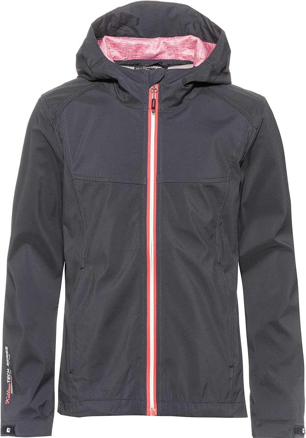 killtec meisjes Softshell jas/outdoorjas met capuchon Mädchen Softshelljacke Print, dunkelnavy, 152, 43200-000