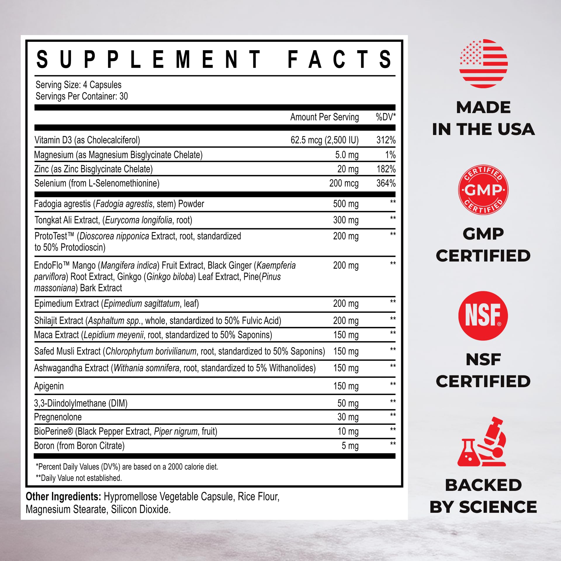 Enhanced Labs Top T - 18-in-1 Premium Testosterone Booster for Men - Tongkat Ali, Fadogia Agrestis, Ashwagandha & DIM - Advanced Male Support: Libido, Muscle Growth & Estrogen Defense - 120 Cap — Amazon image 4