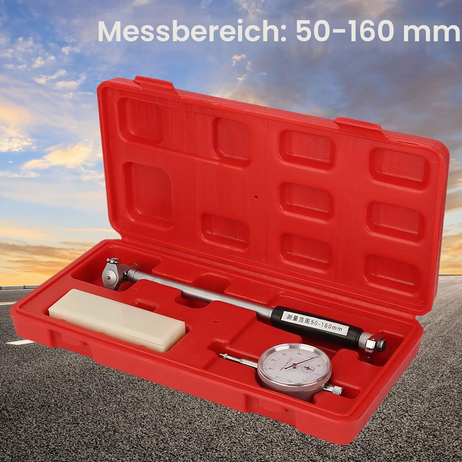 Messuhrdurchmesser 50-160 MM Innendurchmesser Kalibrator Motorzylinder-Messwerkzeugsatz zum Messen der Innenabmessungen von Werkstücken