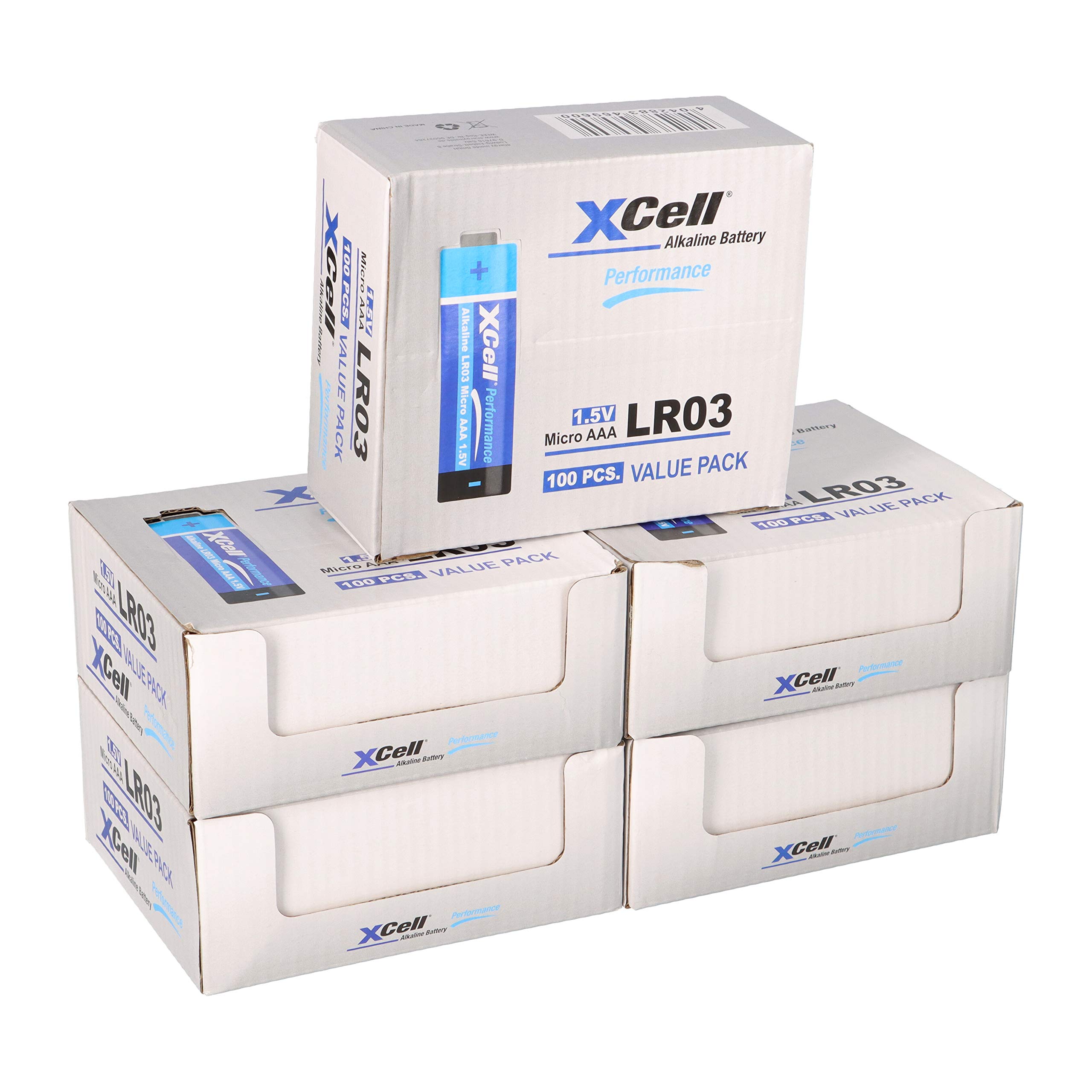XCell - Lote de 500 pilas alcalinas AAA Micro Super Performance (1,5 V)