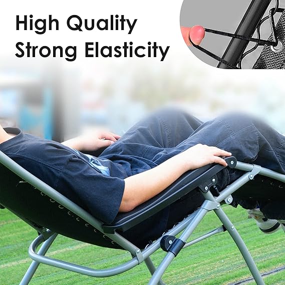UNEEDE 4 Cords Zero Gravity Chair Replacement Cord, Antigravity Chair Replacement,Universal Repair Cord Kit for Repairing Zero Gravity Chair(Black)