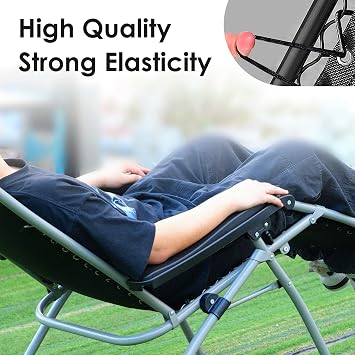 UNEEDE 4 Cords Zero Gravity Chair Replacement Cord, Antigravity Chair Replacement,Universal Repair Cord Kit for Repairing Zero Gravity Chair(Black)