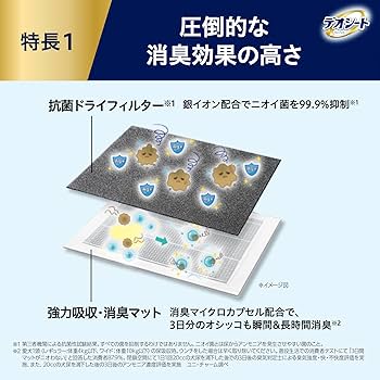 Amazon | 【3日間交換無しでもニオわない】デオシート消臭ラボ