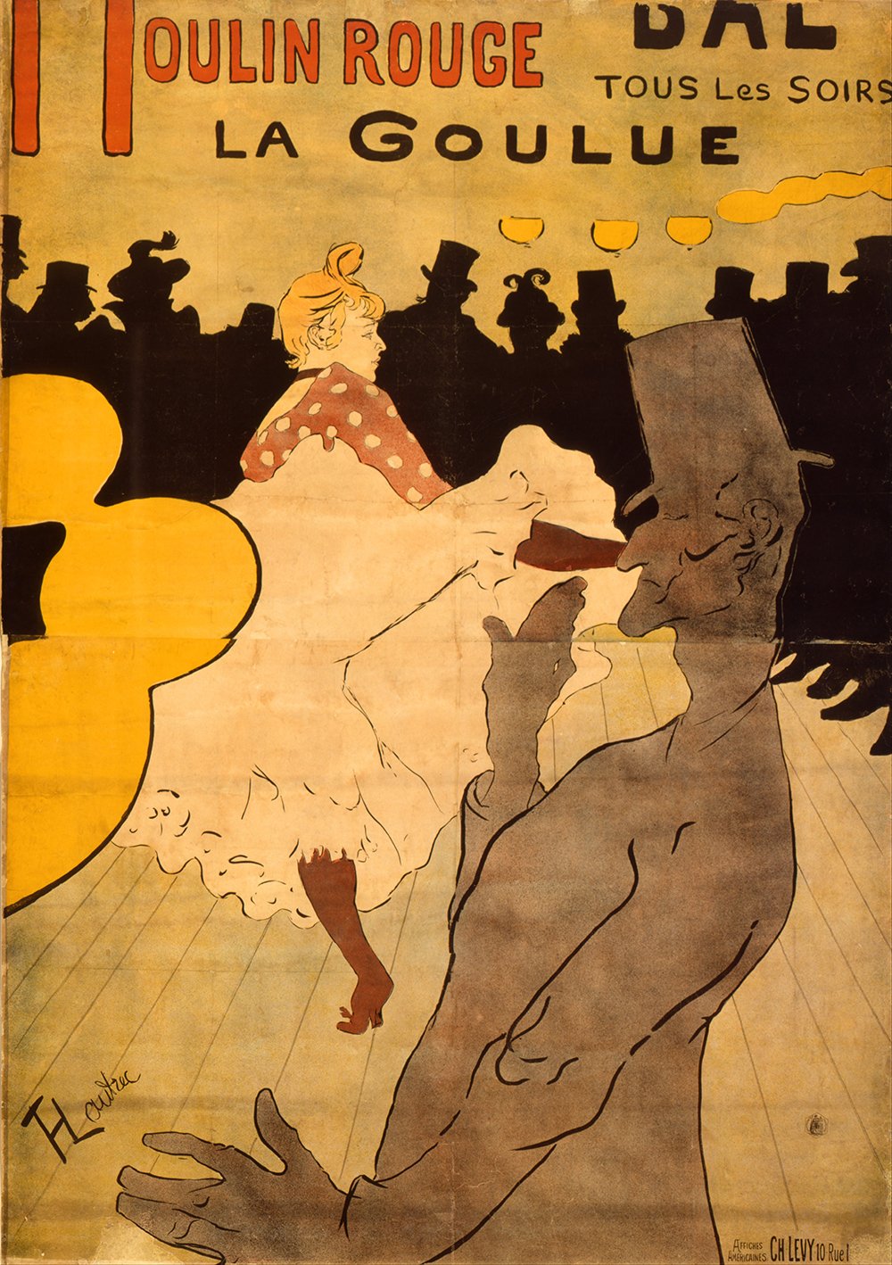 Moulin Rouge-La Goulue de Toulouse Lautrec | Grande Affiche Encadrée Art Mat