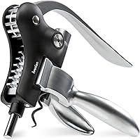 Vista 7 de Ivation Abrebotellas de vino Sacacorchos manual de mano con bomba de palanca ergonómica, diseño vertical de pie, agarre suave de cuello