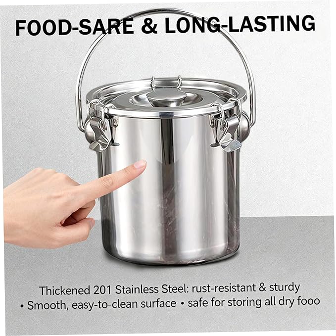 Contenedor de Acero Inoxidable 3L Hermético con Tapa y Asa miniatura 8