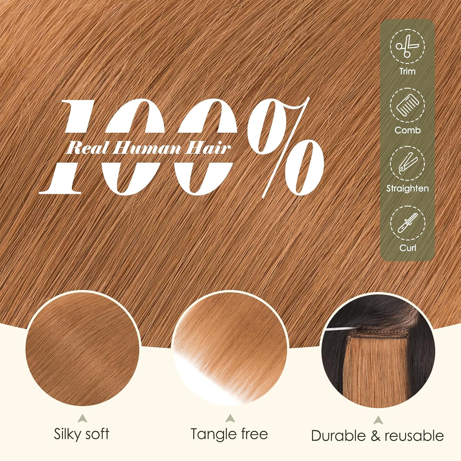 Benehair 6PCS 6 Clips In Human Hair Extensions Light Auburn Short Straight Mini Clip Ins Colored Party Highlights Rainbow Clip On Hairpin Hairpiece For Women 10inch 30g #30