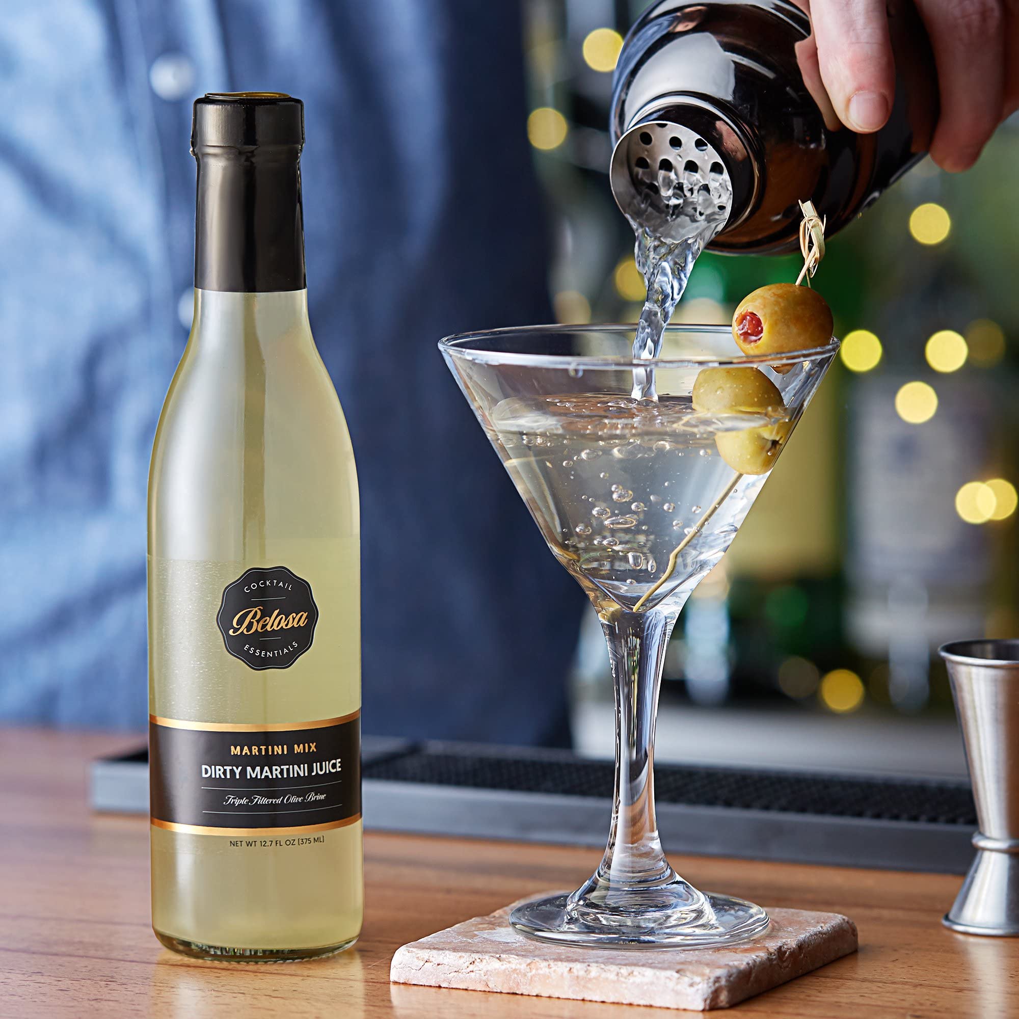 Amazon.com : Dirty Martini Juice Belosa 375 ml | Triple Filtred