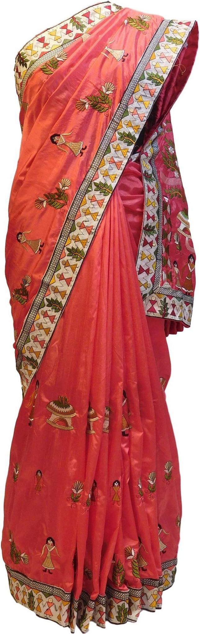 SMSAREE Red Designer Silk Saree AZSAC161