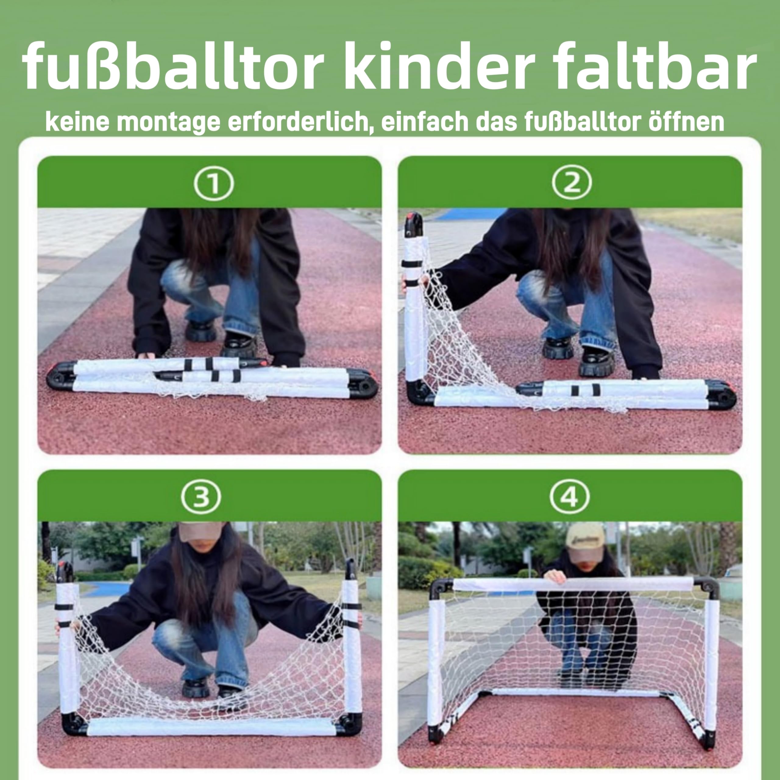 Fussballtor, Fußballtor Kinder, Fussballtore für Garten Kinder, Fußballtor Faltbar für Indoor/Outdoor/Garten Weihnachts Fußballtor Spielzeug (weiß 115x80 Tor)