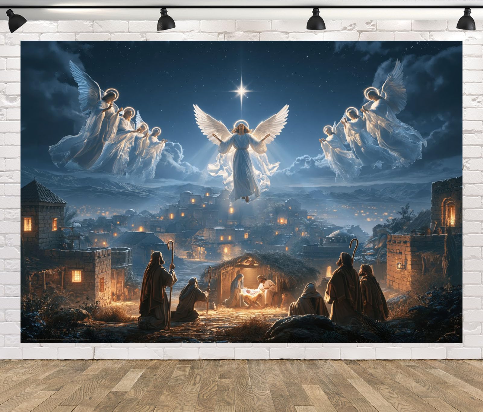 17x10FT (5.2x3m) Angeli Sopra Betlemme Sfondo Fotografico