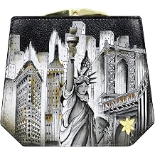 Anuschka Womens Leather Wallet Hand-Painted Genuine Leather Wallet with RFID Protection - 1181, City of Dreams