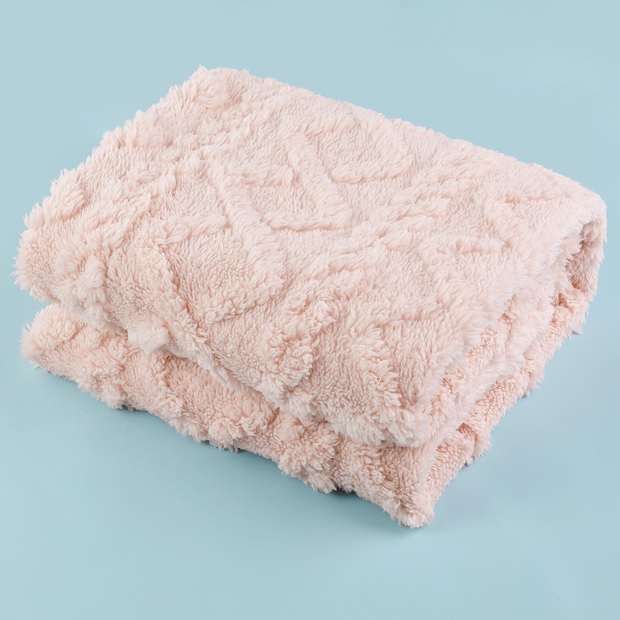 Aganear Baby Blanket - Fuzzy Super Soft Cozy Warm Fleece Blanket for Boys & Girls, Lightweight Breathable Plush Blanket for Baby Showers & Sleeping (Pink, 30"40")