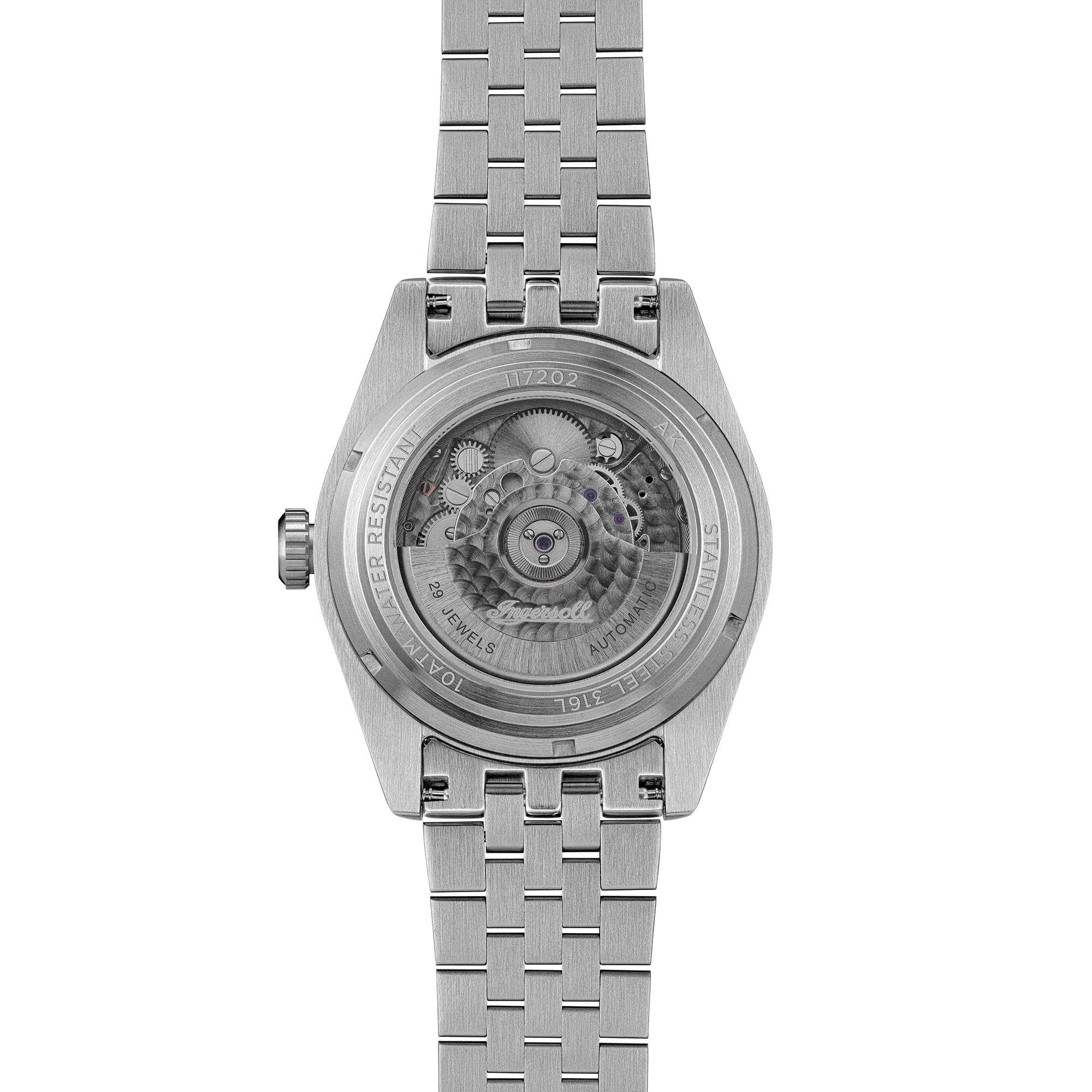 Ingersoll The Outlaw I17202 - Reloj automático para Hombre de 43 mm con Esfera Turquesa y Pulsera de Acero Inoxidable Plateado