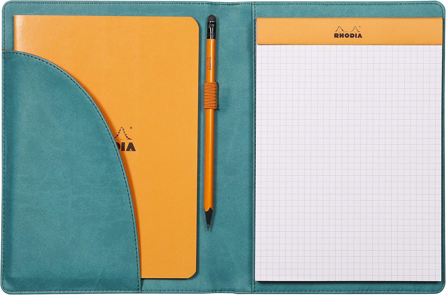 RHODIA 216004C, Rhodiarama No. 16 Peacock Clipboard and Document Holder Booklet - Image 4