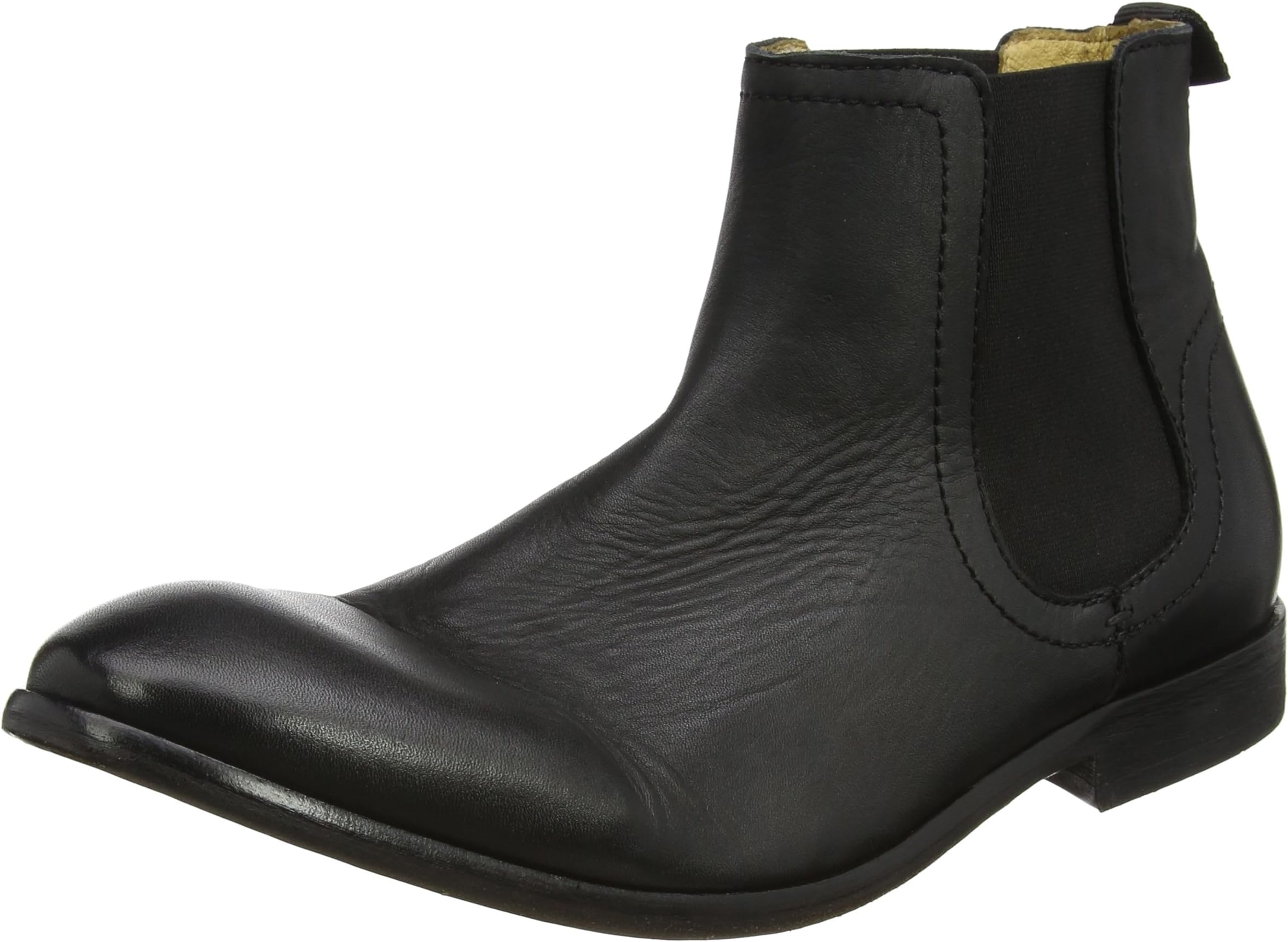H By Hudson Men's Patterson Chelsea Boot,Black Calf,43 EU/43 M US