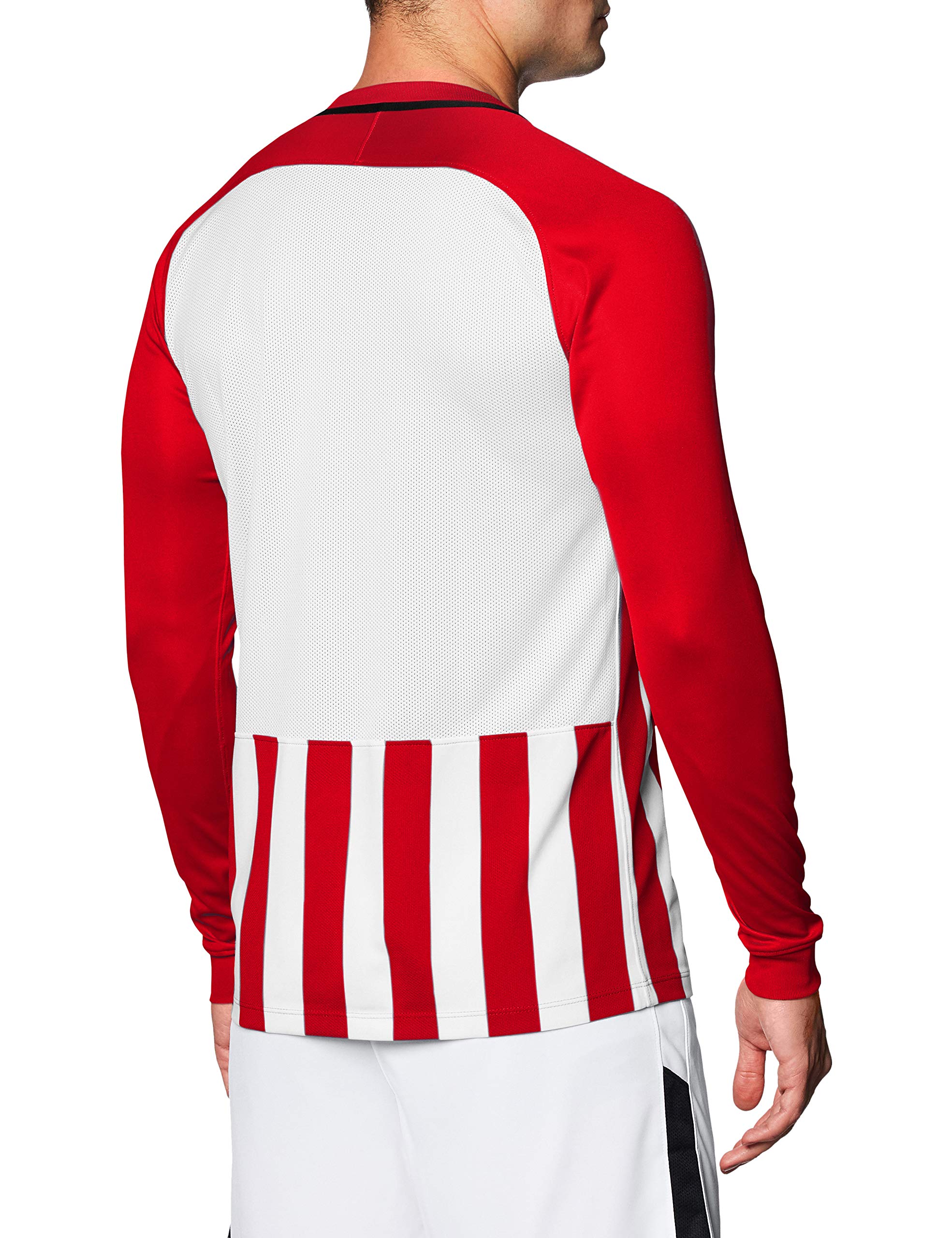 Nike Men Striped Division III Jersey LS Jersey - University Red/White/Black/Black, X-Large, XL - Image 2